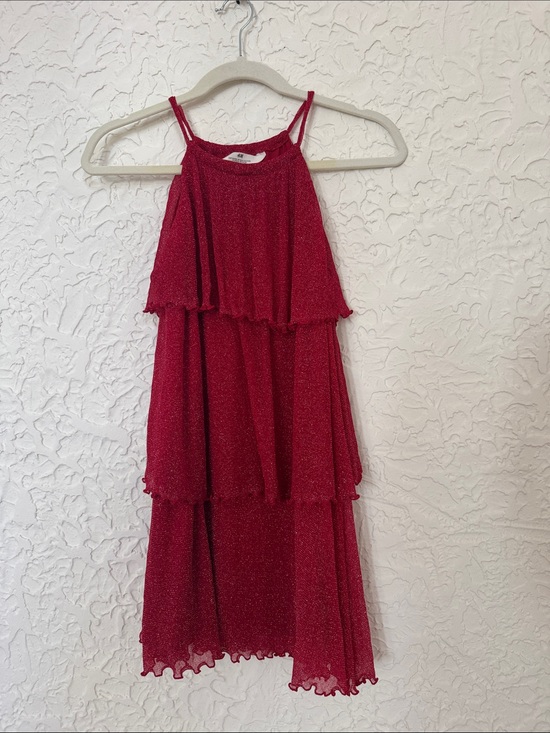 H&M Other - H&M Girls Sz 12/14 Sparkly Red Party Dress